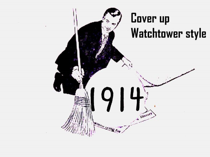 Cover up Watchtower style, JW 1914 artwork revised by Rich Kelsey