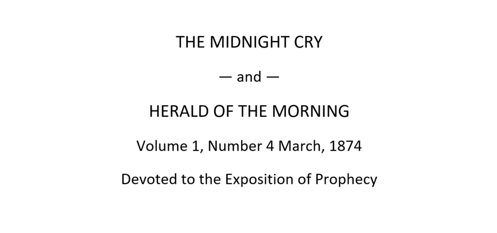 The Midnight Cry & Herald of the Morning